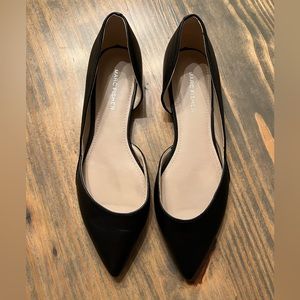 Marc Fisher mfanny black leather flats 7.5